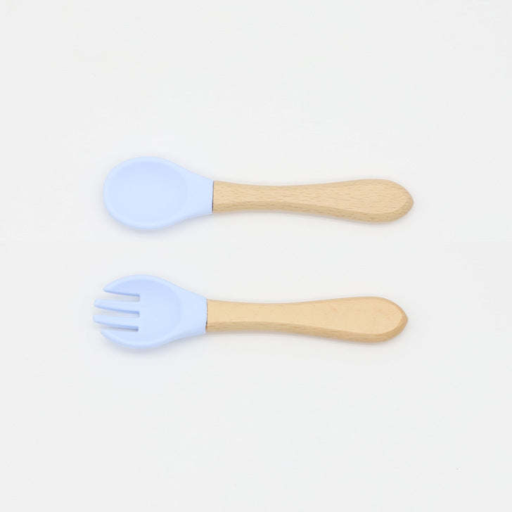 Silicone Wooden Handle Cutlery