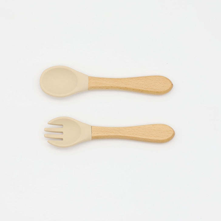 Silicone Wooden Handle Cutlery