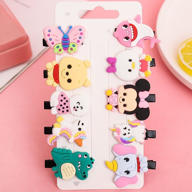 10Pcs Cartoon Hairclips