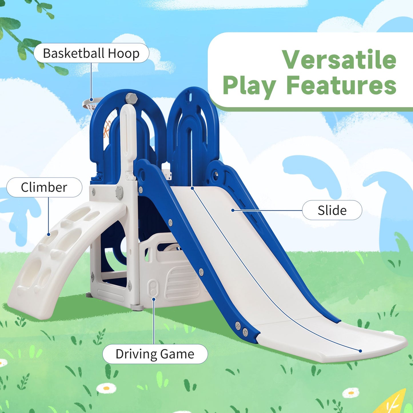 4 in 1 Climber and Slide Set