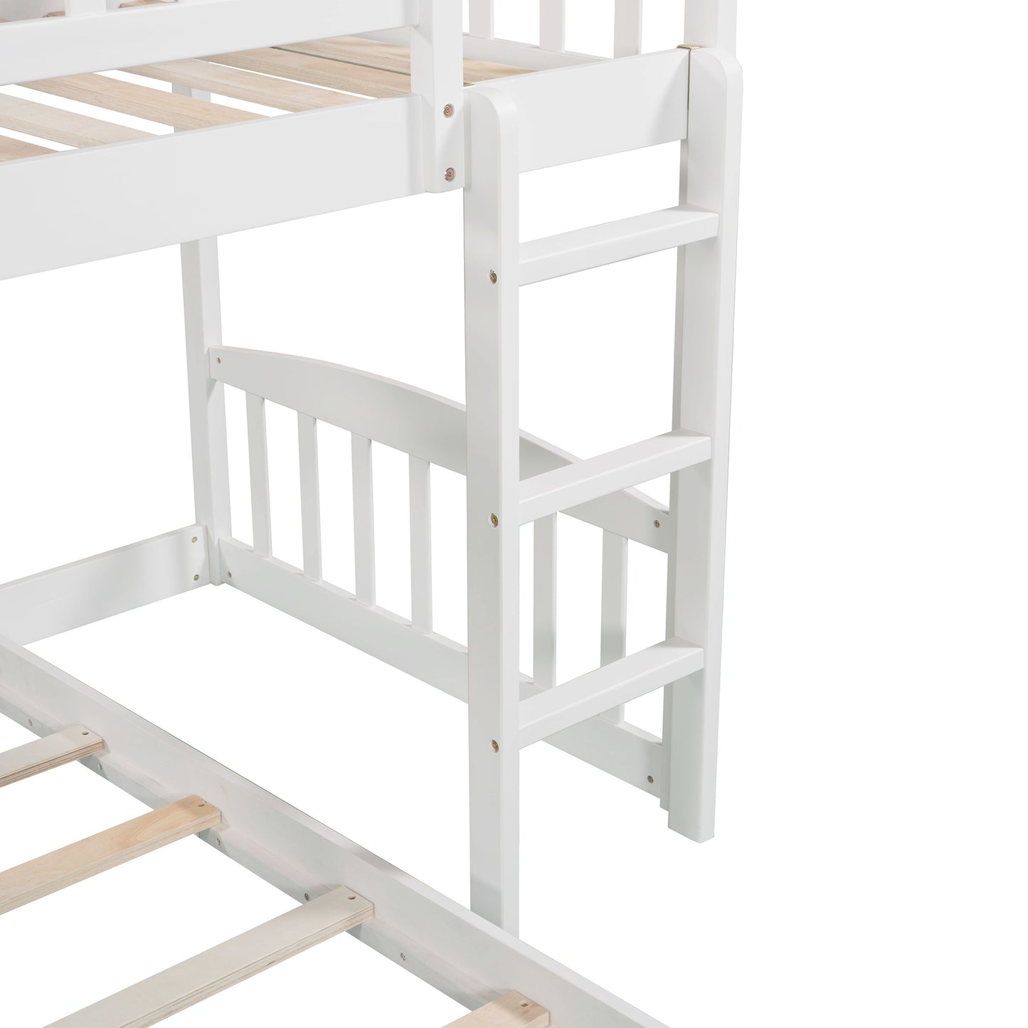 Stairway Twin over Twin Bunk Bed w/Two Drawers and Slide