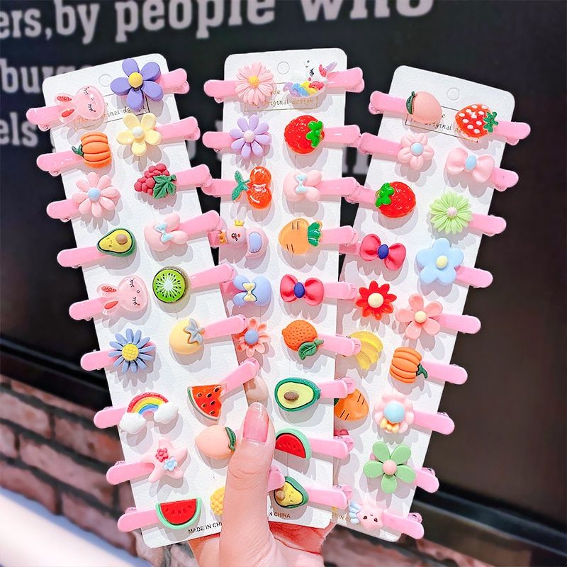 10Pcs Cartoon Hairclips