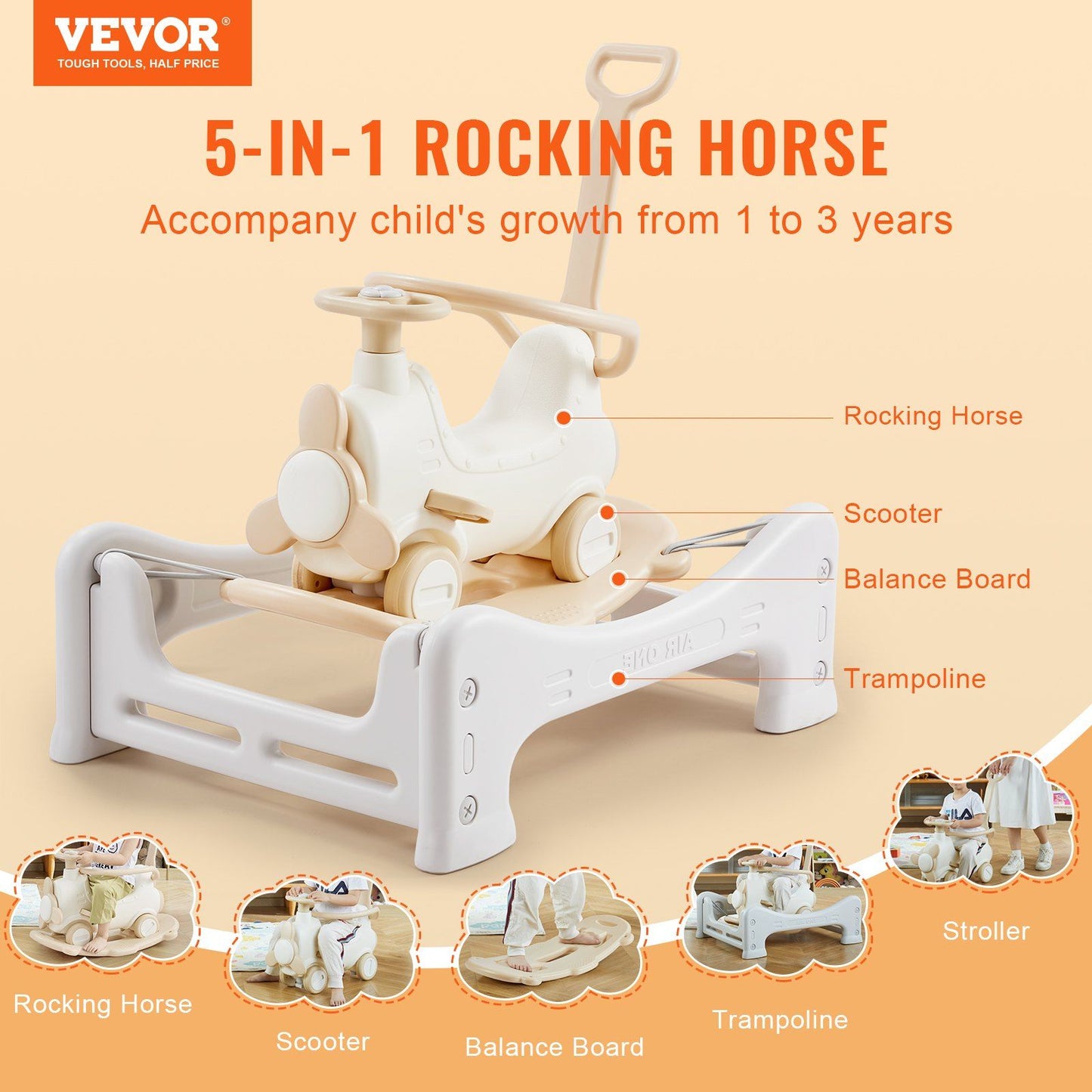 5 in 1 Rocking Horse