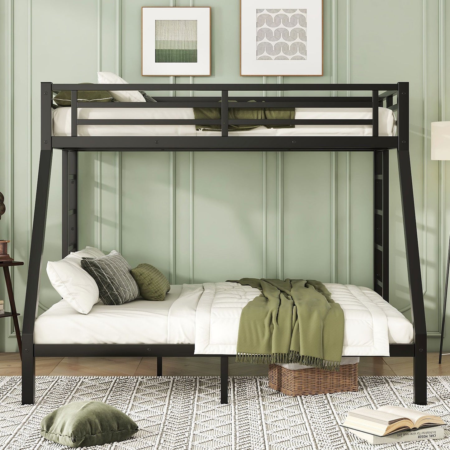 Metal Twin XL over Queen Bunk Bed