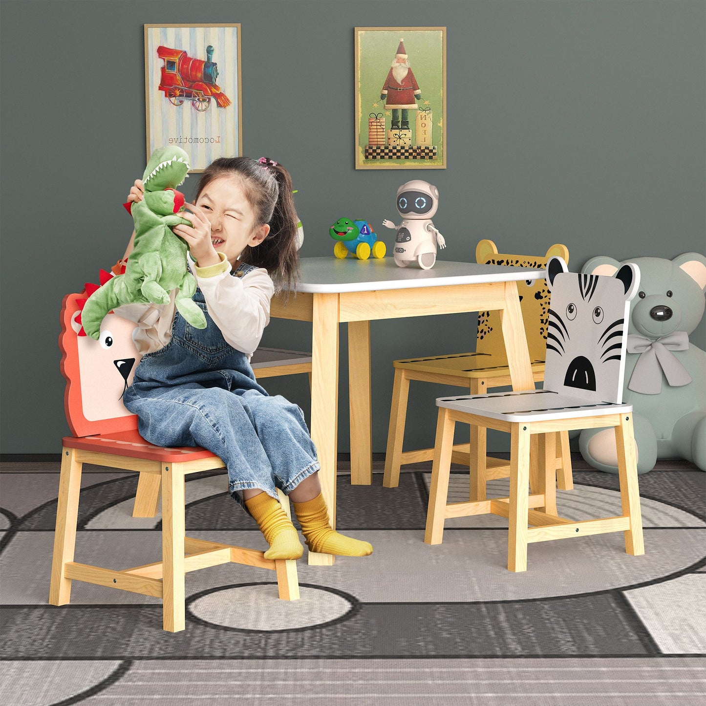 5 Piece Kiddy Table and Chair Set