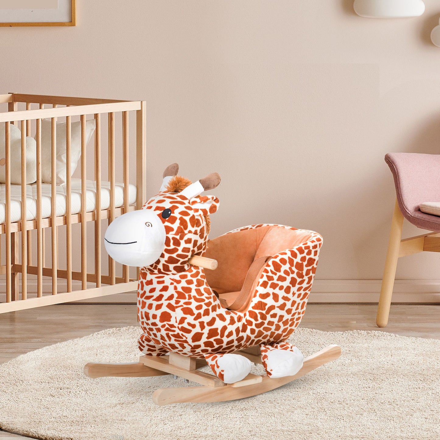 Plush Rocking Horse Giraffe