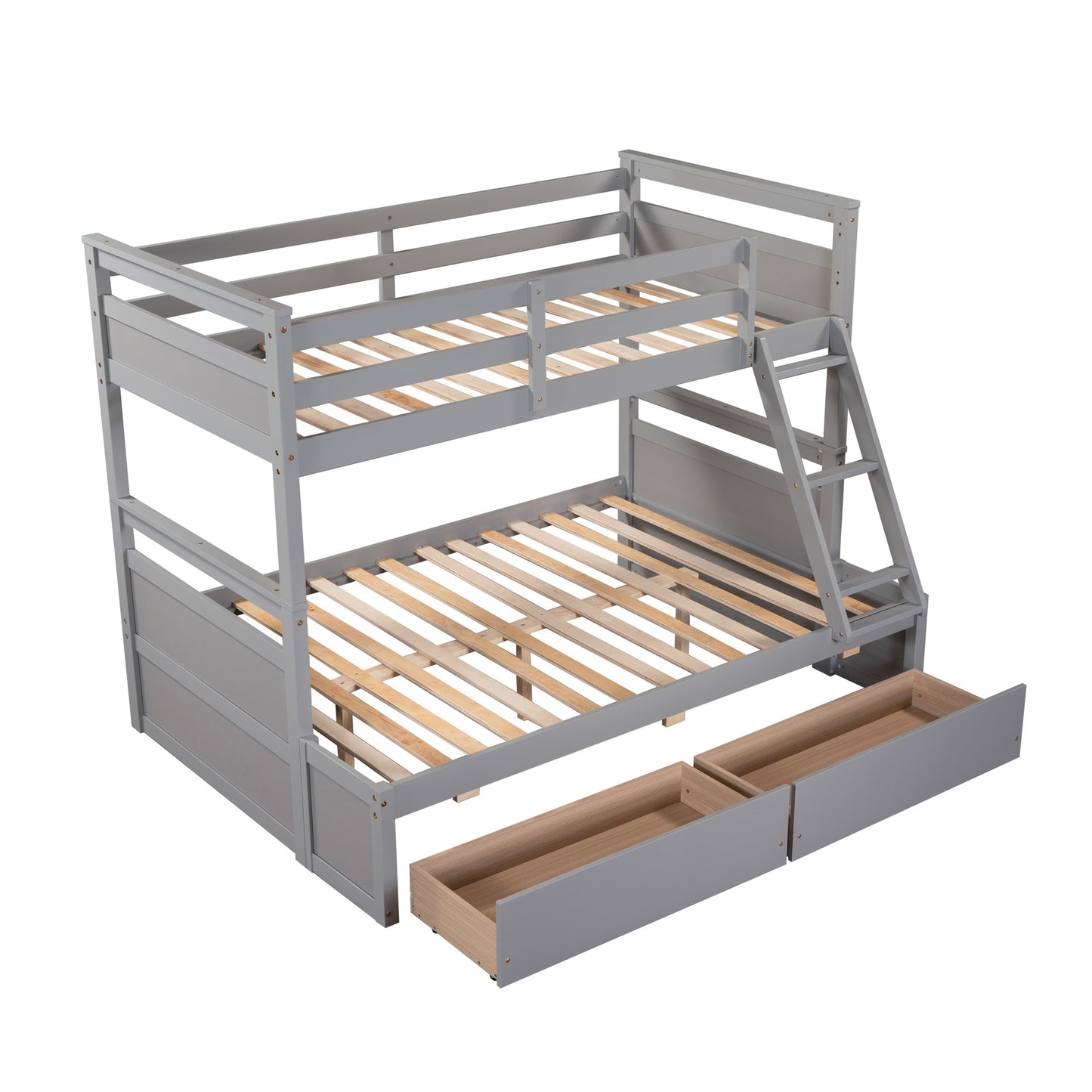 Twin over Full Bunk Bed w/Storage