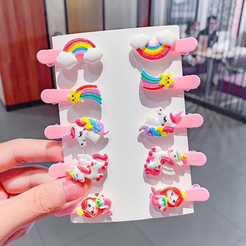 10Pcs Cartoon Hairclips