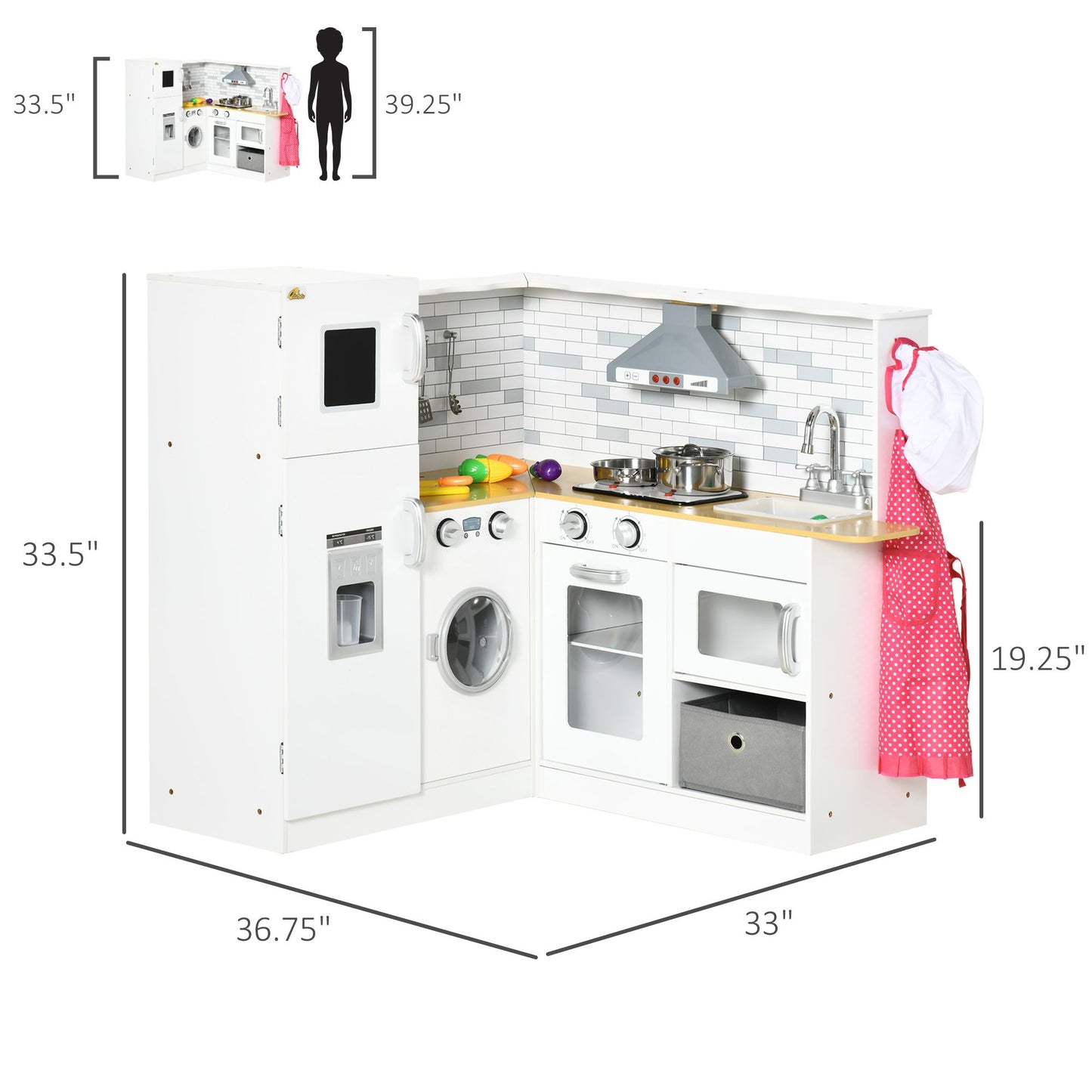 Corner Play Kitchen Set w/ Sound