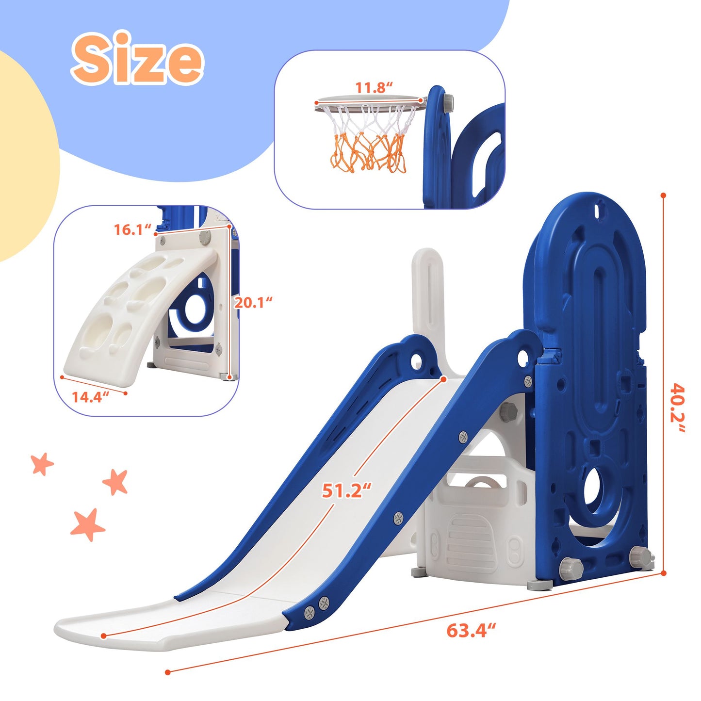 4 in 1 Climber and Slide Set