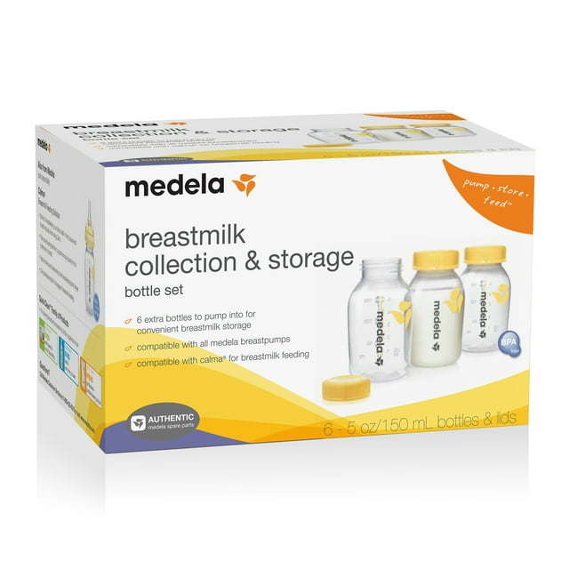 Medela Breast Milk Collection & Storage Bottles - 5 oz, 6 pack