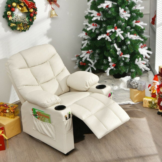 Kids Recliner w/ Cup Holders and Side Pockets