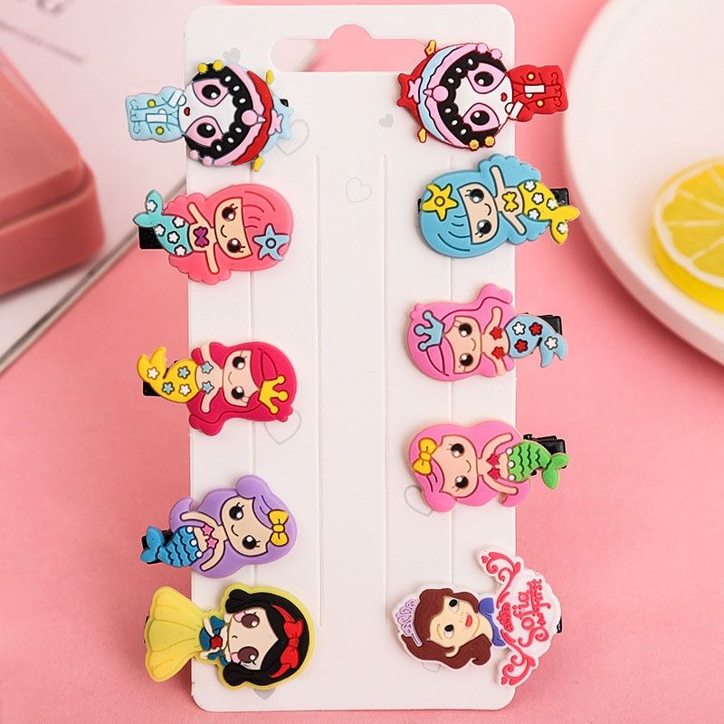 10Pcs Cartoon Hairclips