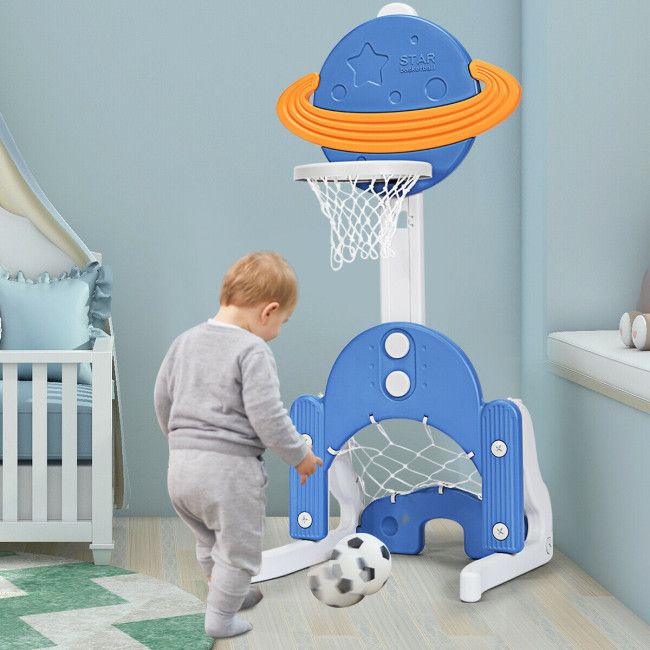 3 in 1 Kids Basketball Hoop Set with Balls