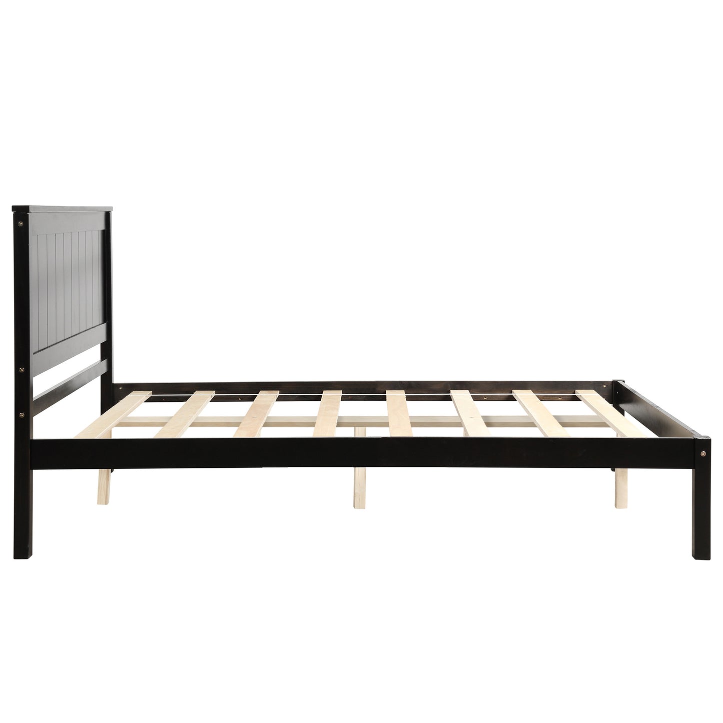 Full Bed Frame w/Headboard (Espresso)---No Box Spring Needed