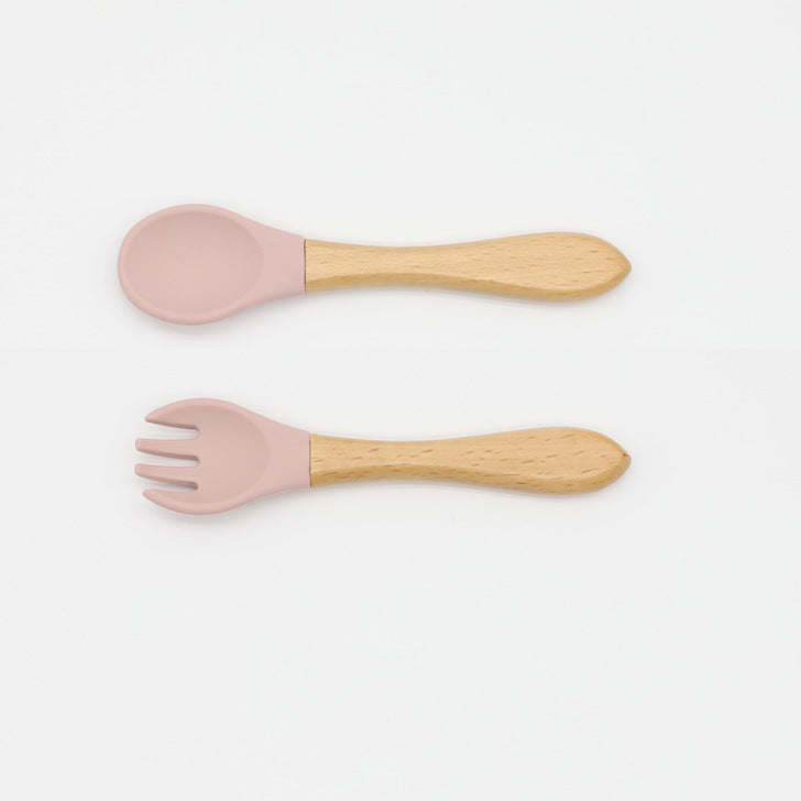 Silicone Wooden Handle Cutlery