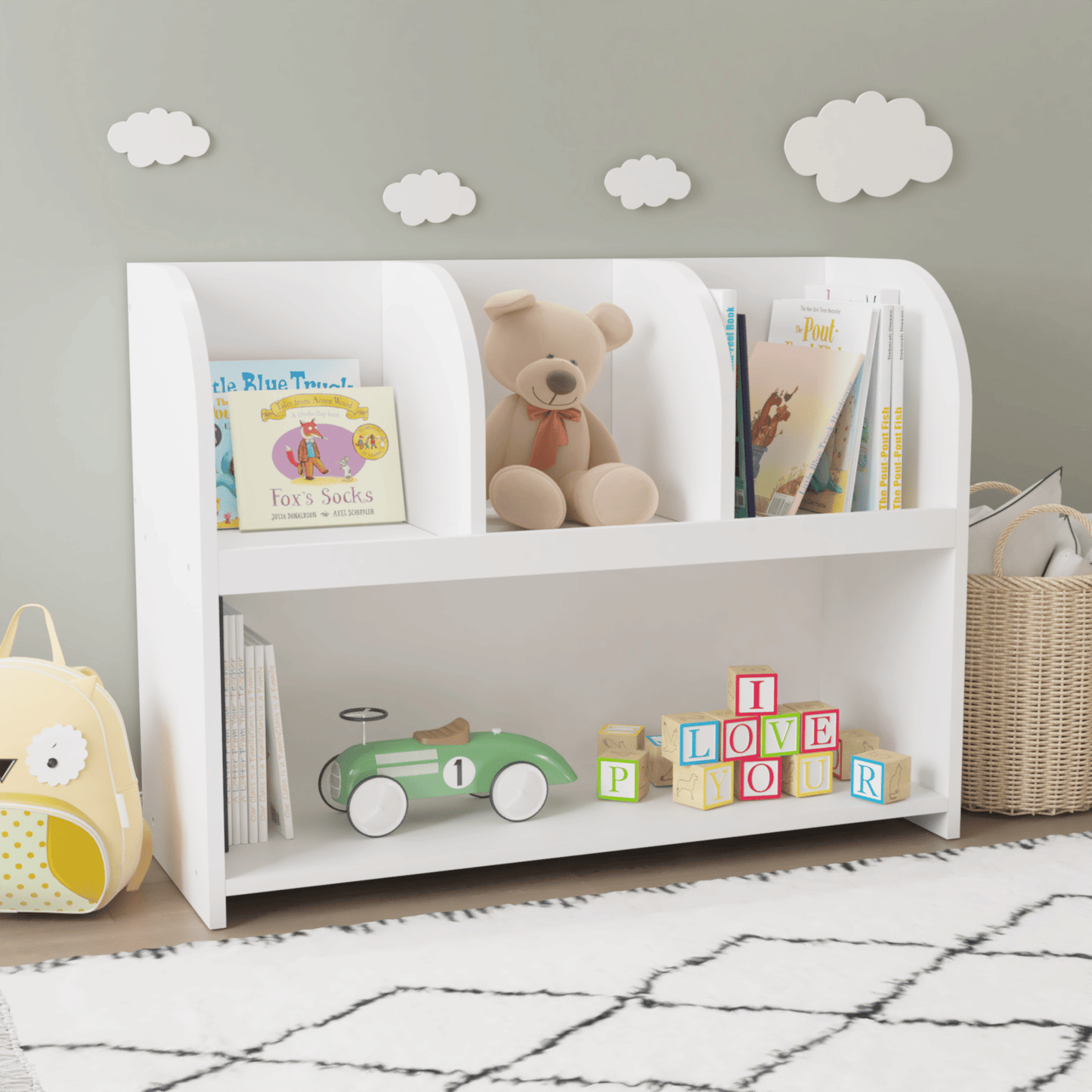 4 Compartment Bookcase