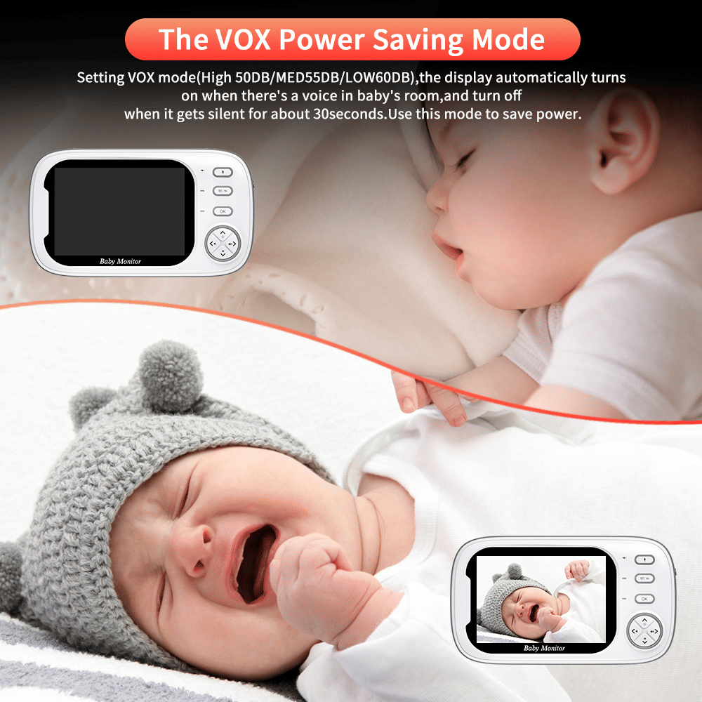 3.5 inch LCD MicroSD Video Baby Monitor