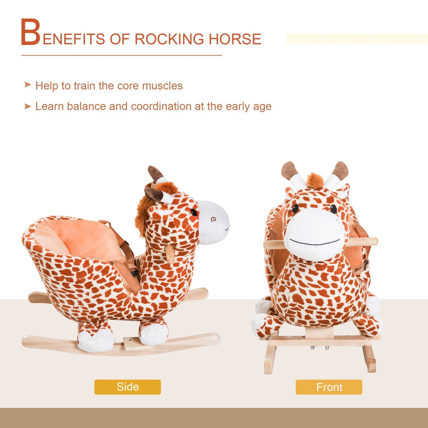 Plush Rocking Horse Giraffe