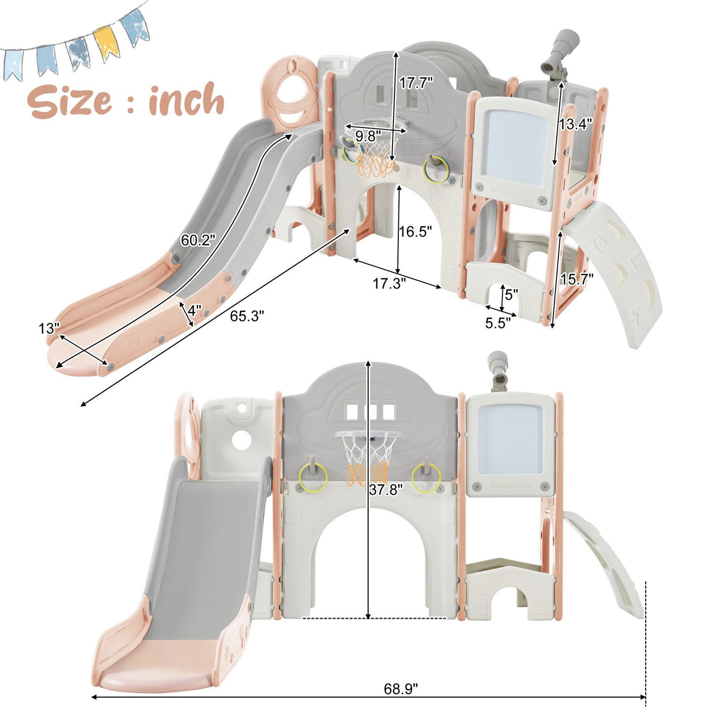 9 in 1 Freestanding Playset