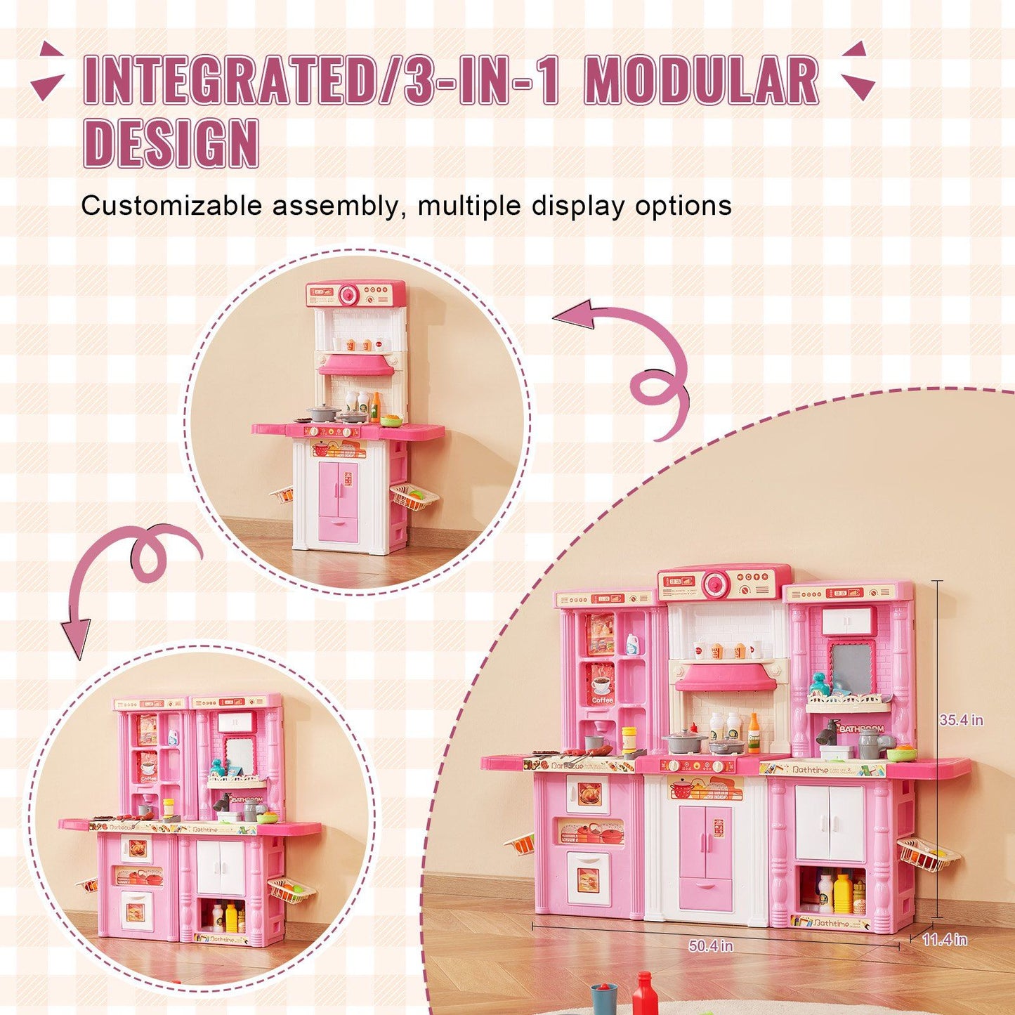 74 Piece Kitchen Playset (Pink)