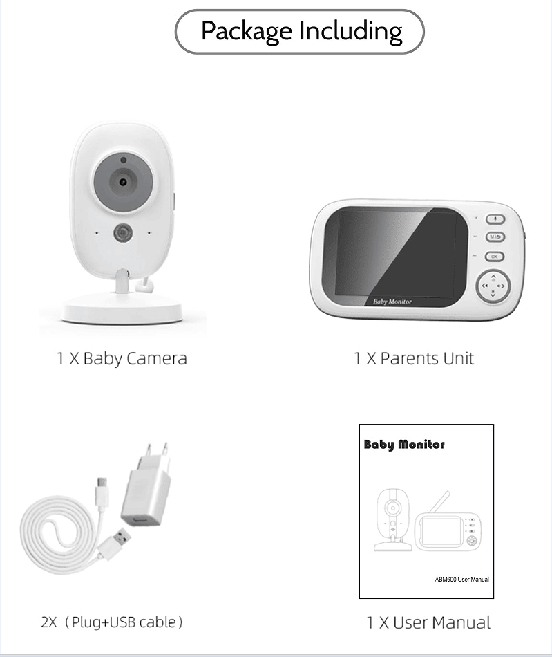 3.5 inch LCD MicroSD Video Baby Monitor