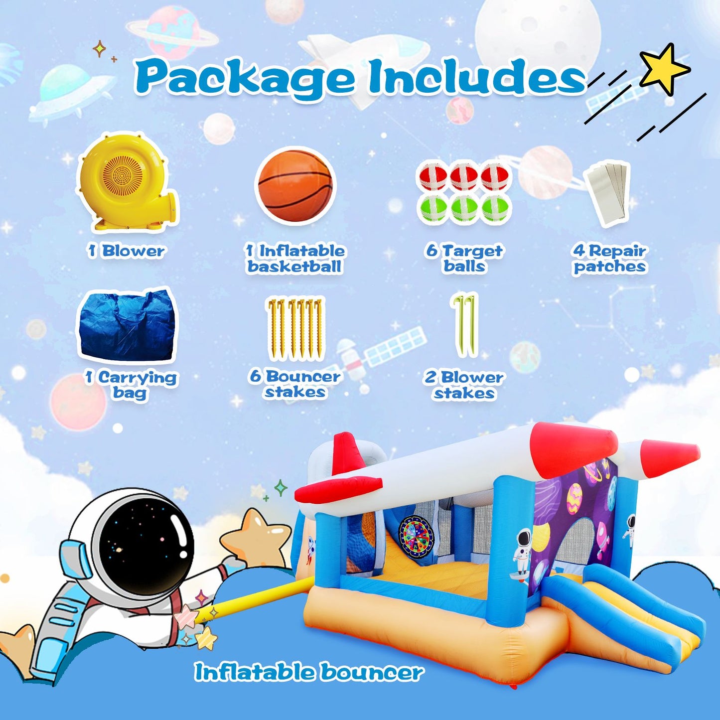 6 in 1 inflatable bouncer