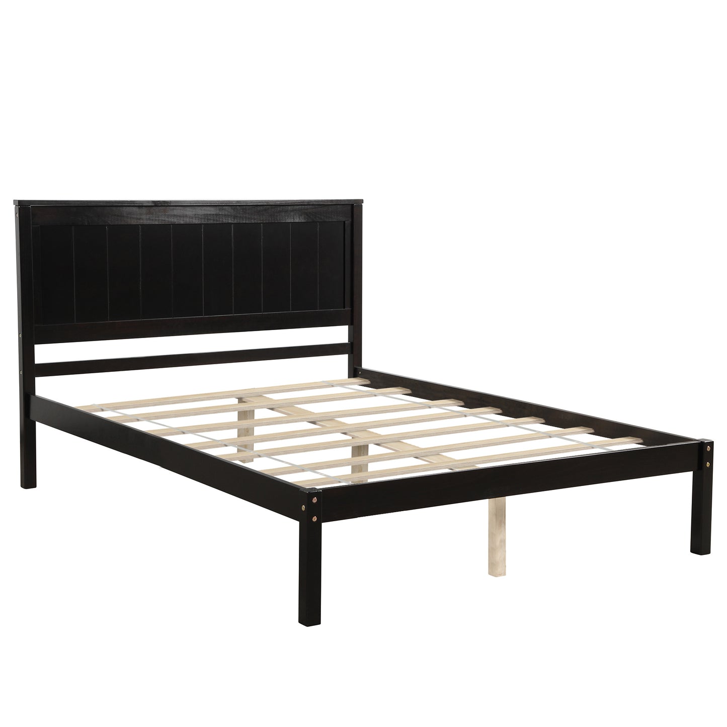 Full Bed Frame w/Headboard (Espresso)---No Box Spring Needed