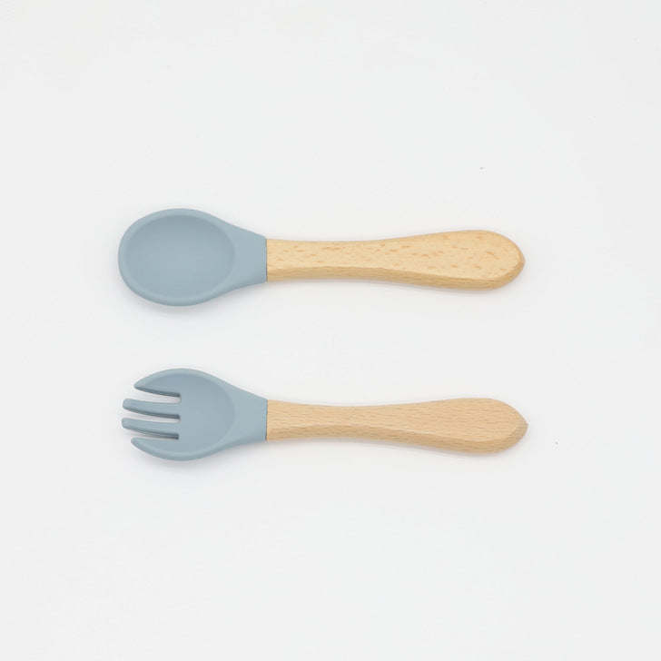 Silicone Wooden Handle Cutlery