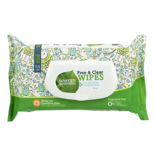 Seventh Generation Baby Wipes (64 Ct - Case Of 12)