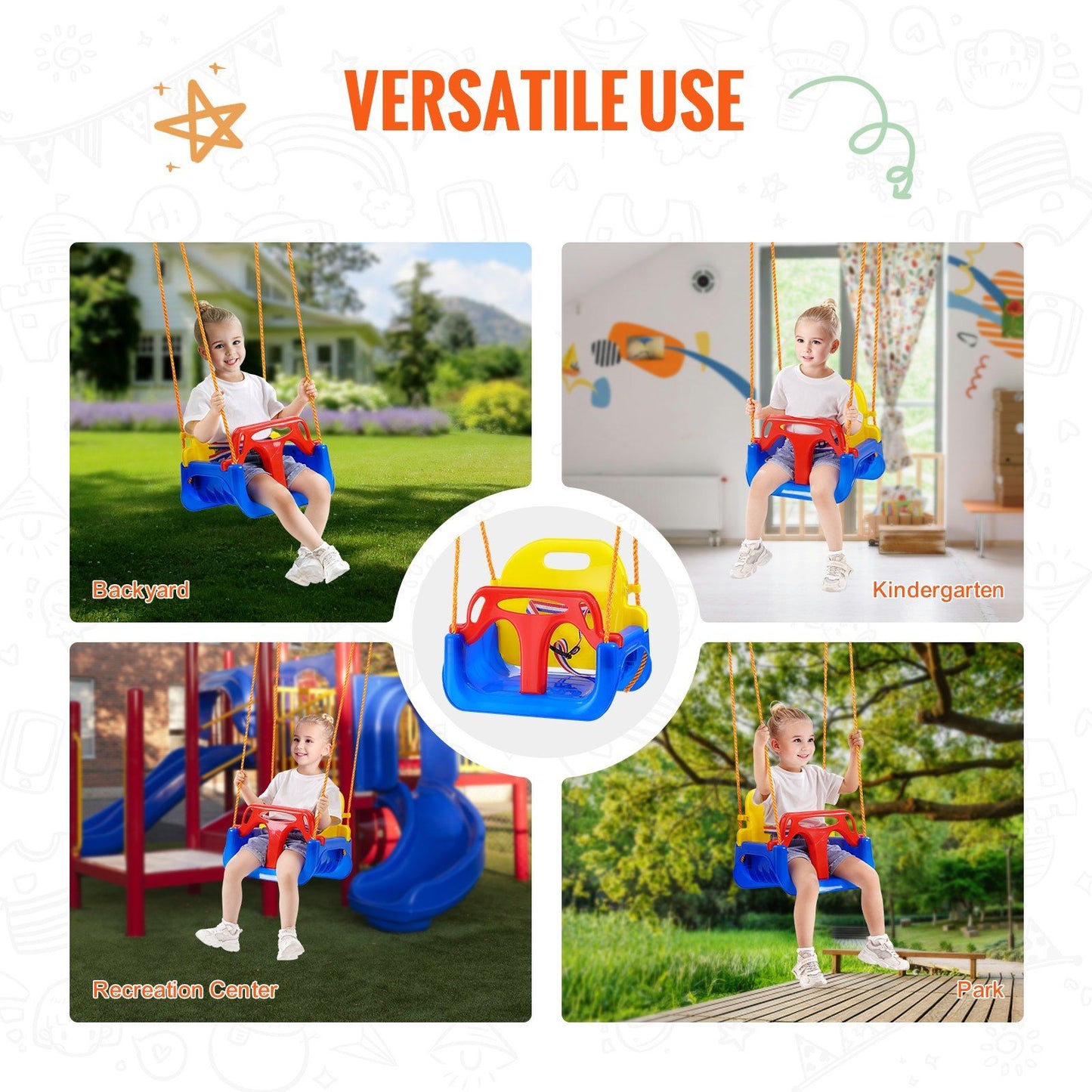 3-in-1 Toddler Swing Seat