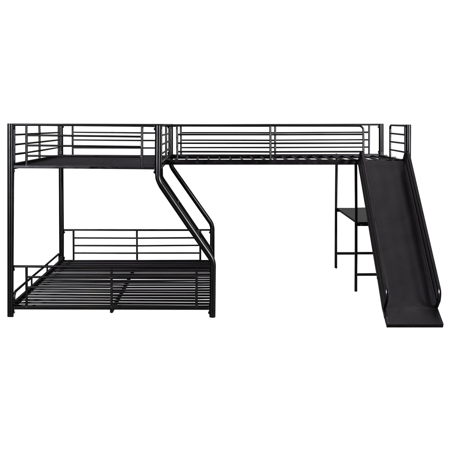 L-Shaped Twin over Full Bunk Bed