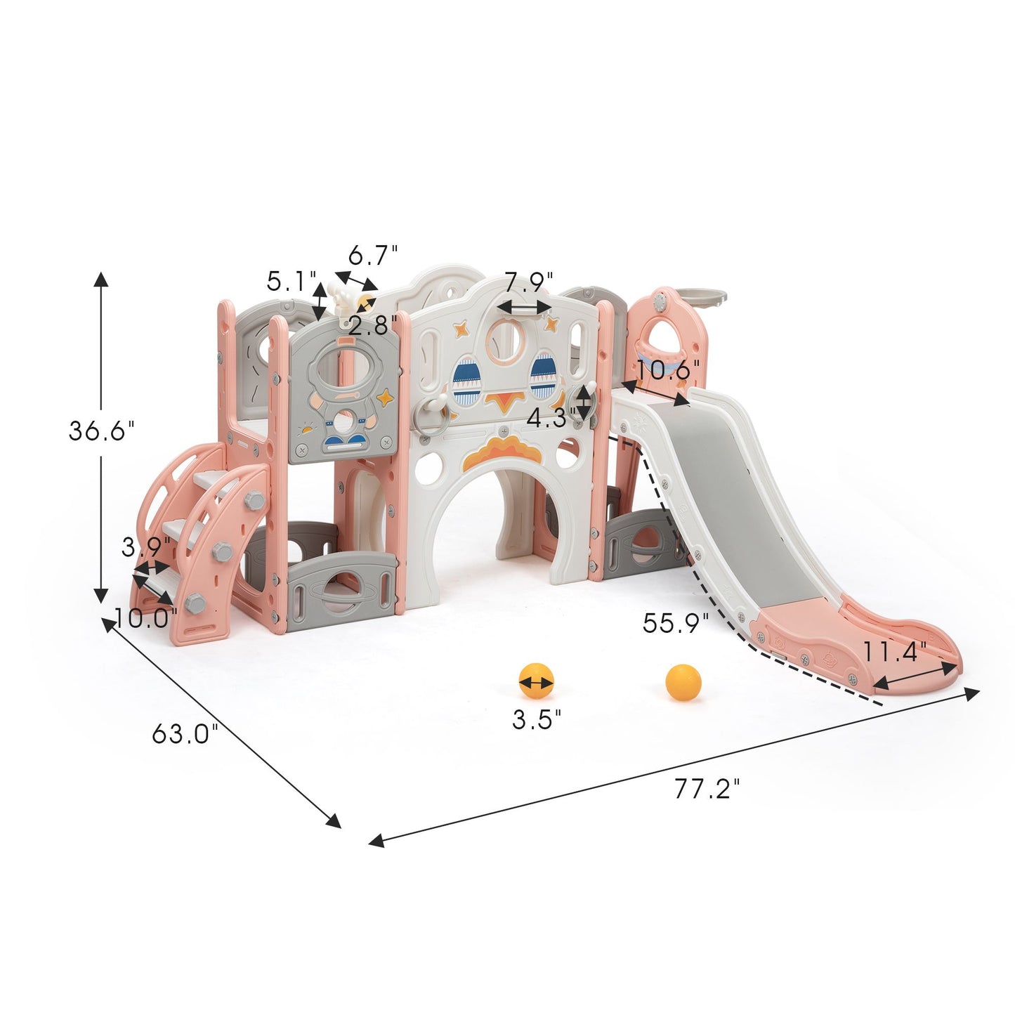 8-In-1 Large Slide and Climb Set