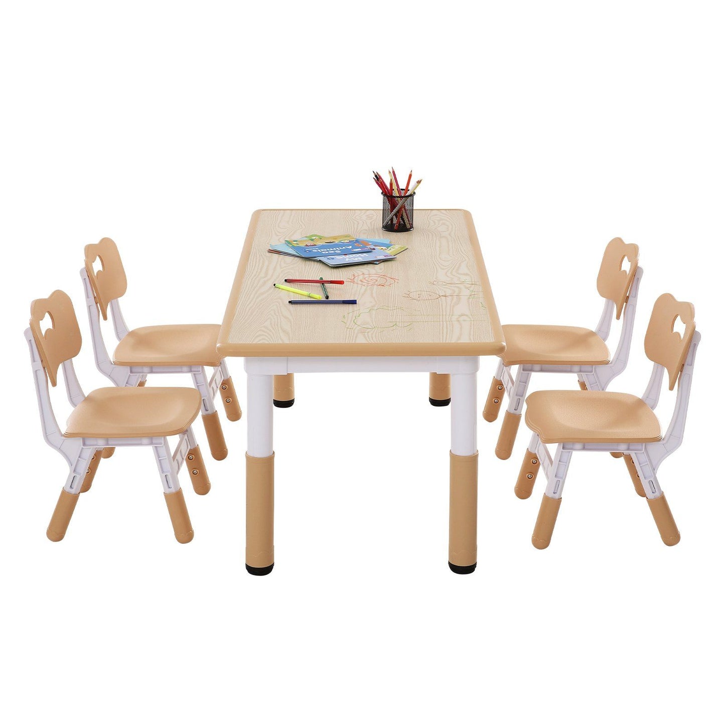 Table and 4 Chairs Set