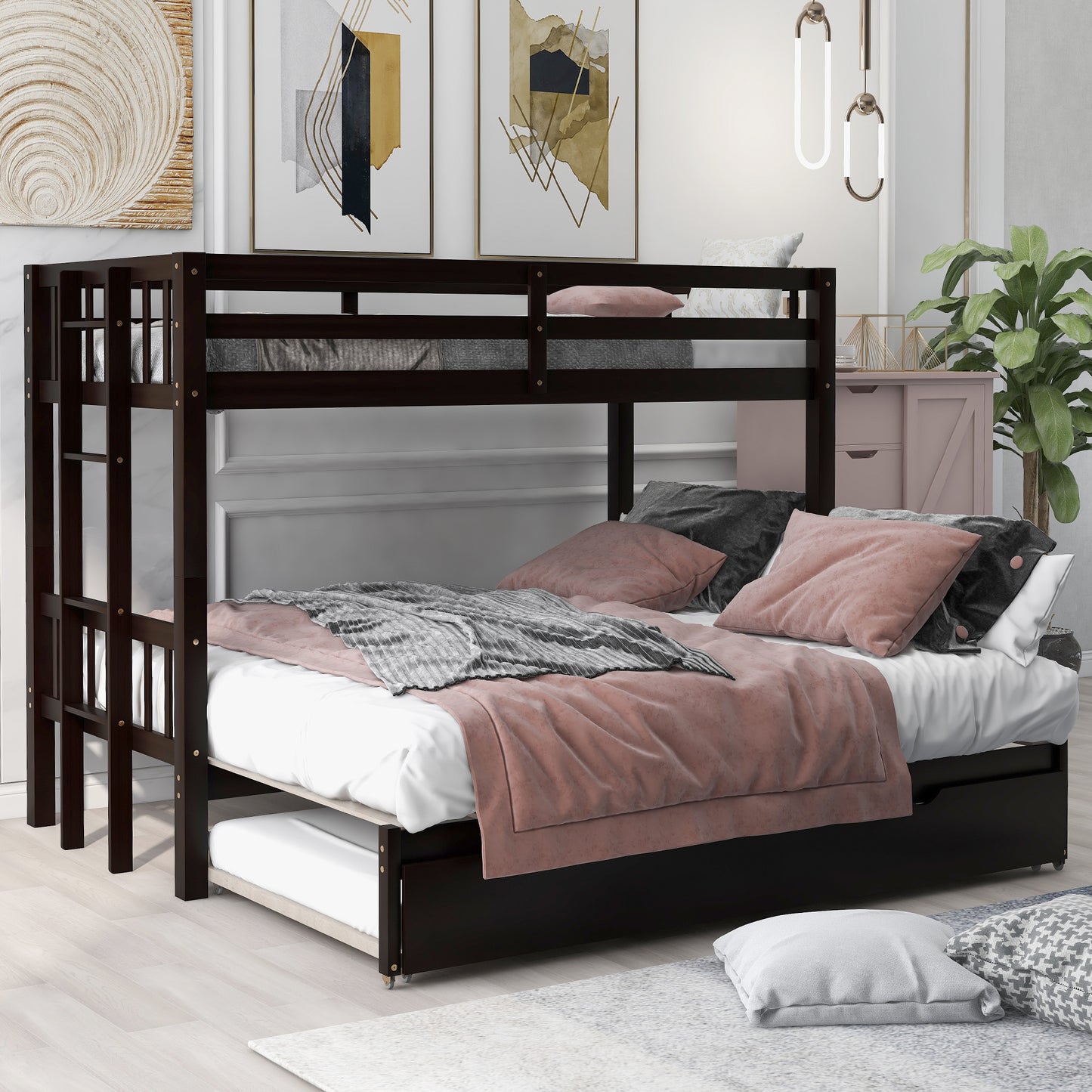 Twin Pull-out Bunk Bed w/Trundle