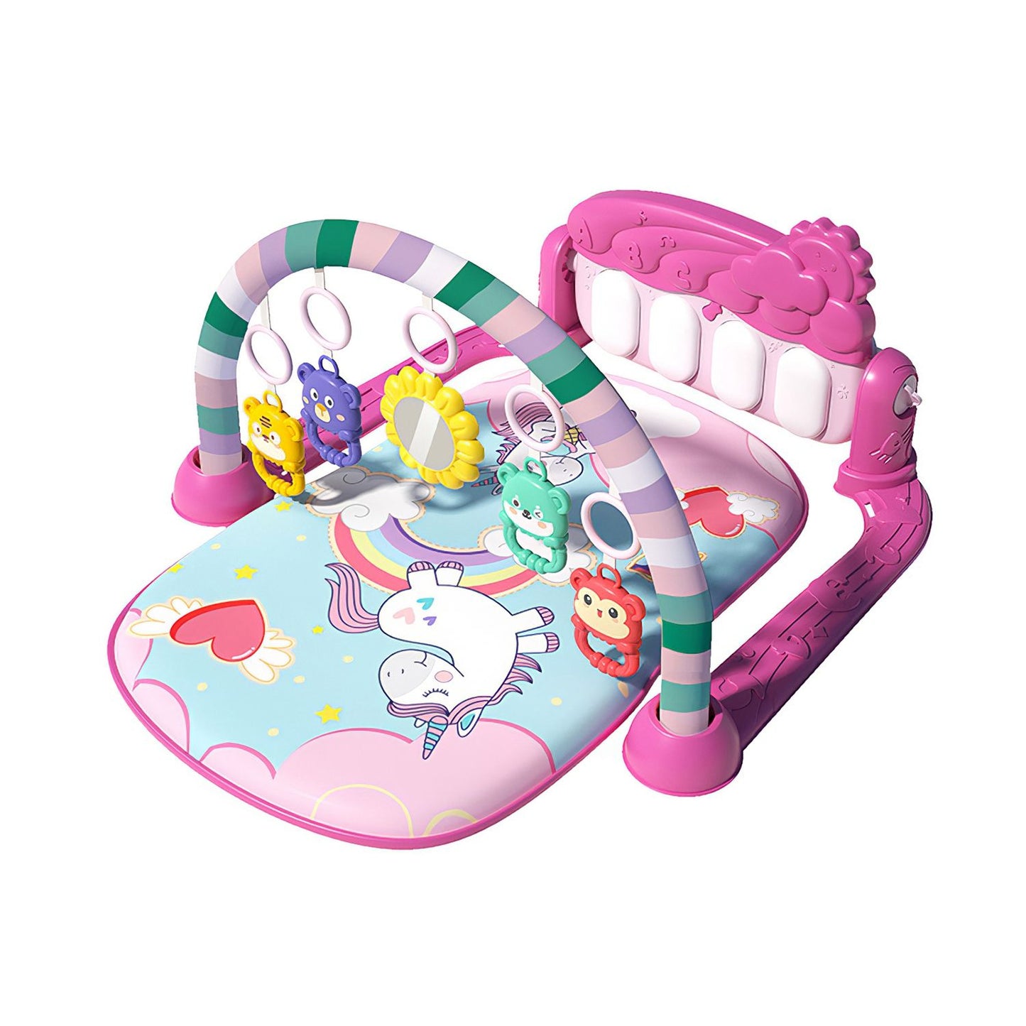 2 In 1 Baby Gym Musical Activity Tummy Time Mat