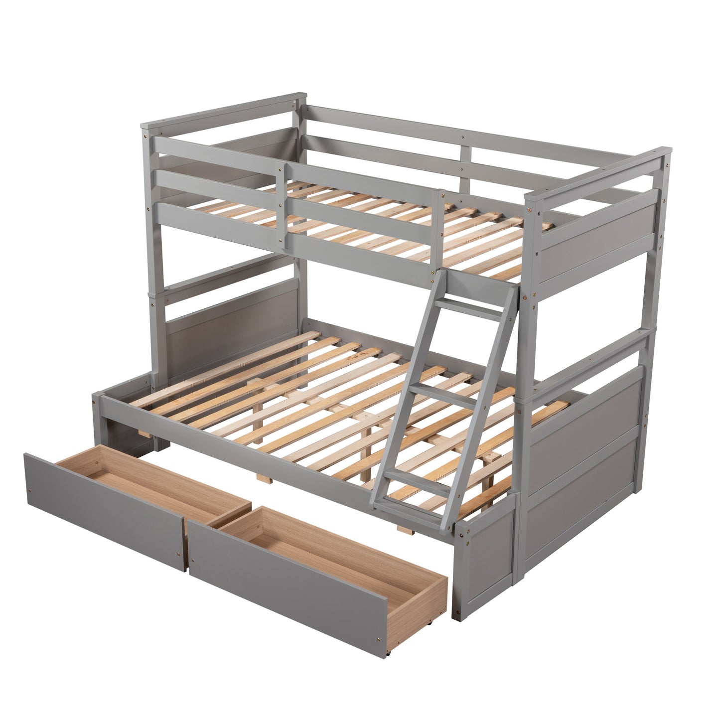 Twin over Full Bunk Bed w/Storage