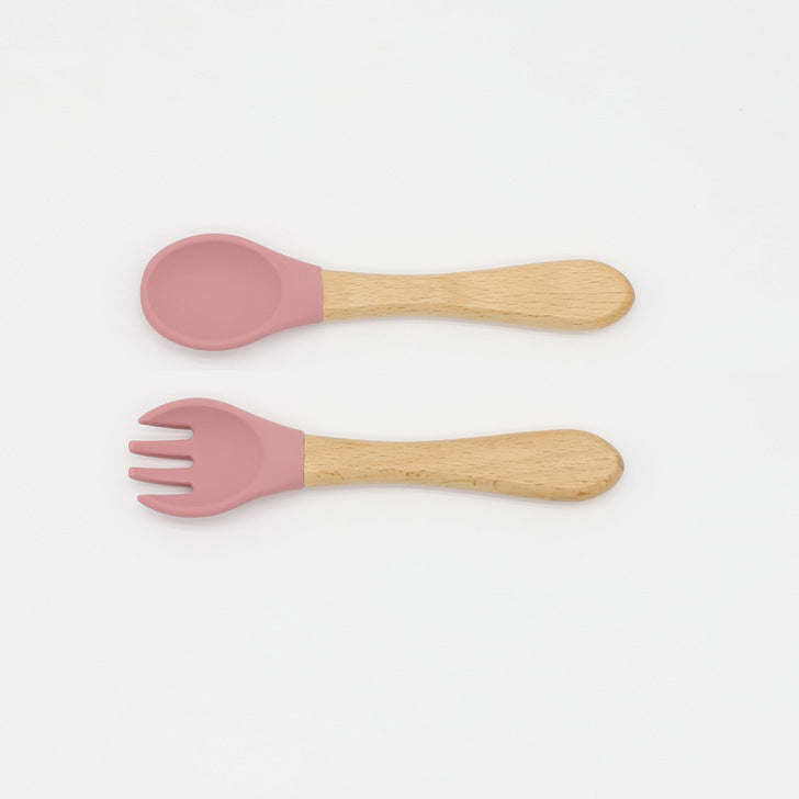 Silicone Wooden Handle Cutlery