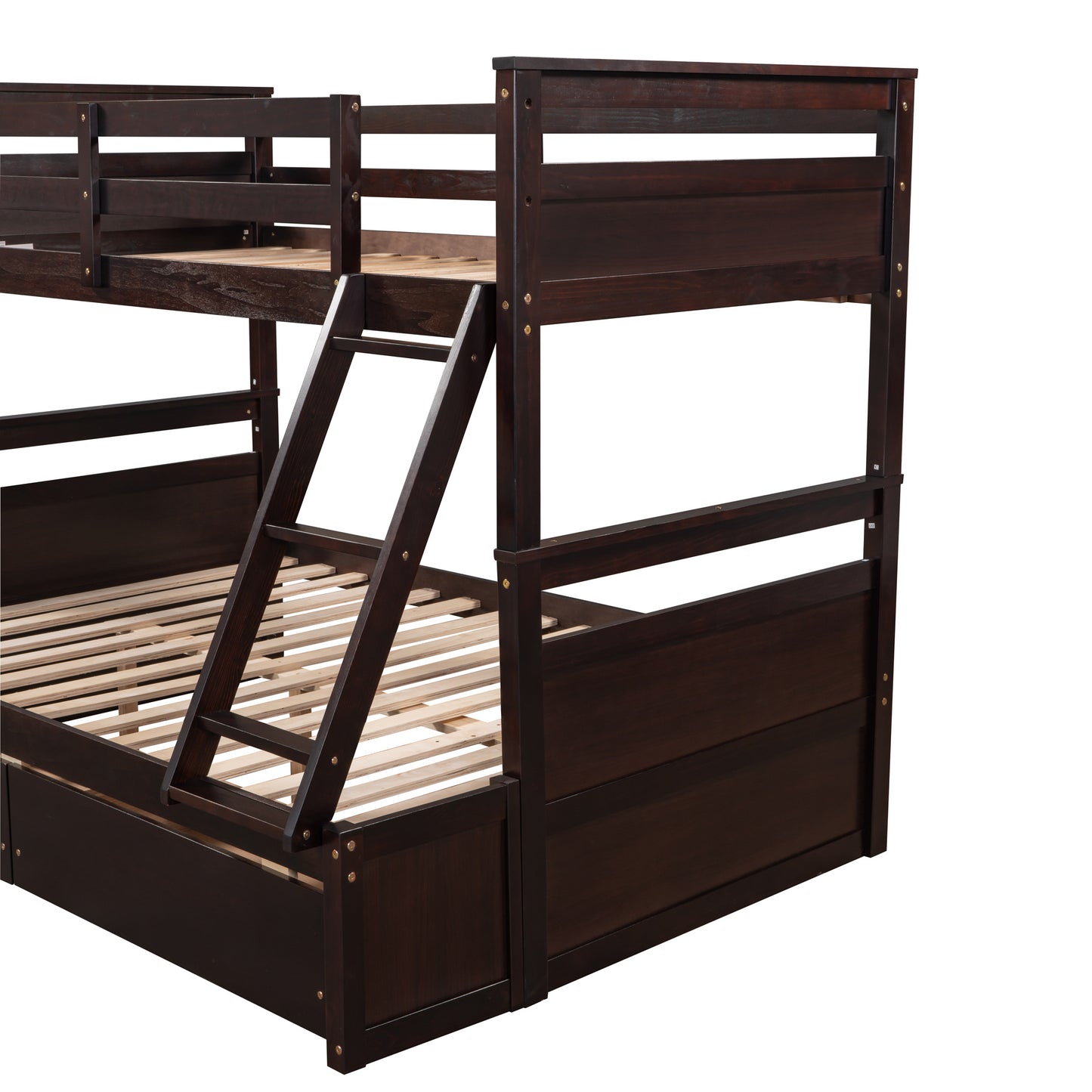 Twin over Full Bunk Bed w/Storage