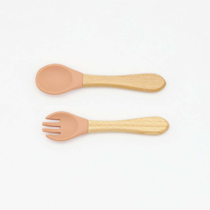 Silicone Wooden Handle Cutlery