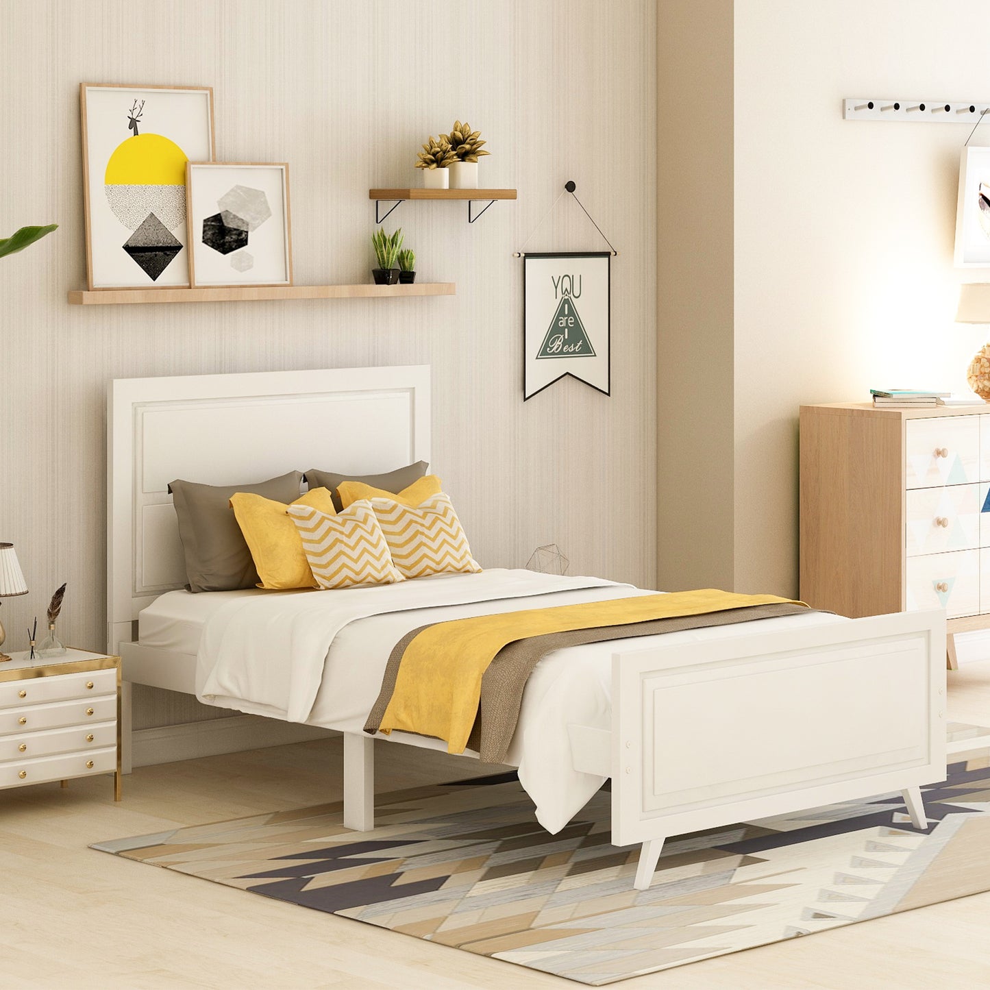 Wood Platform Twin Bed