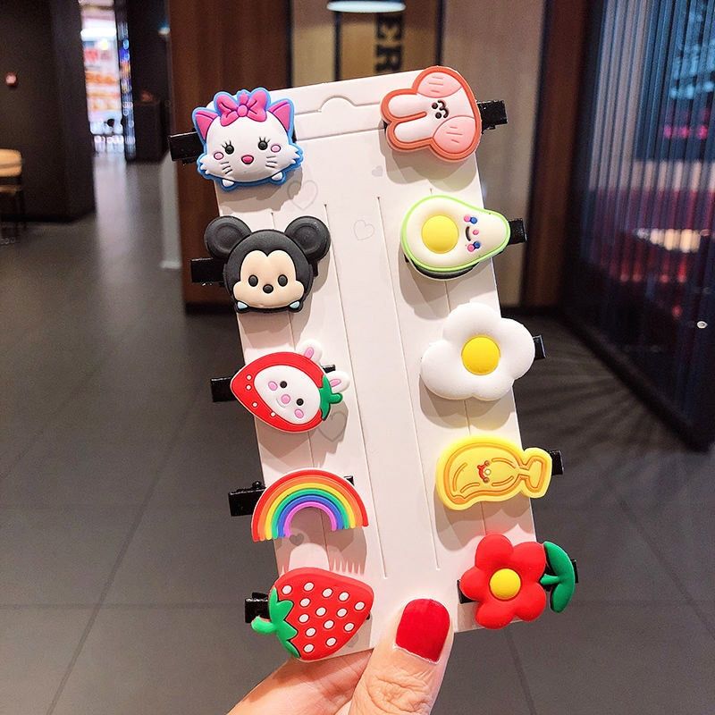 10Pcs Cartoon Hairclips