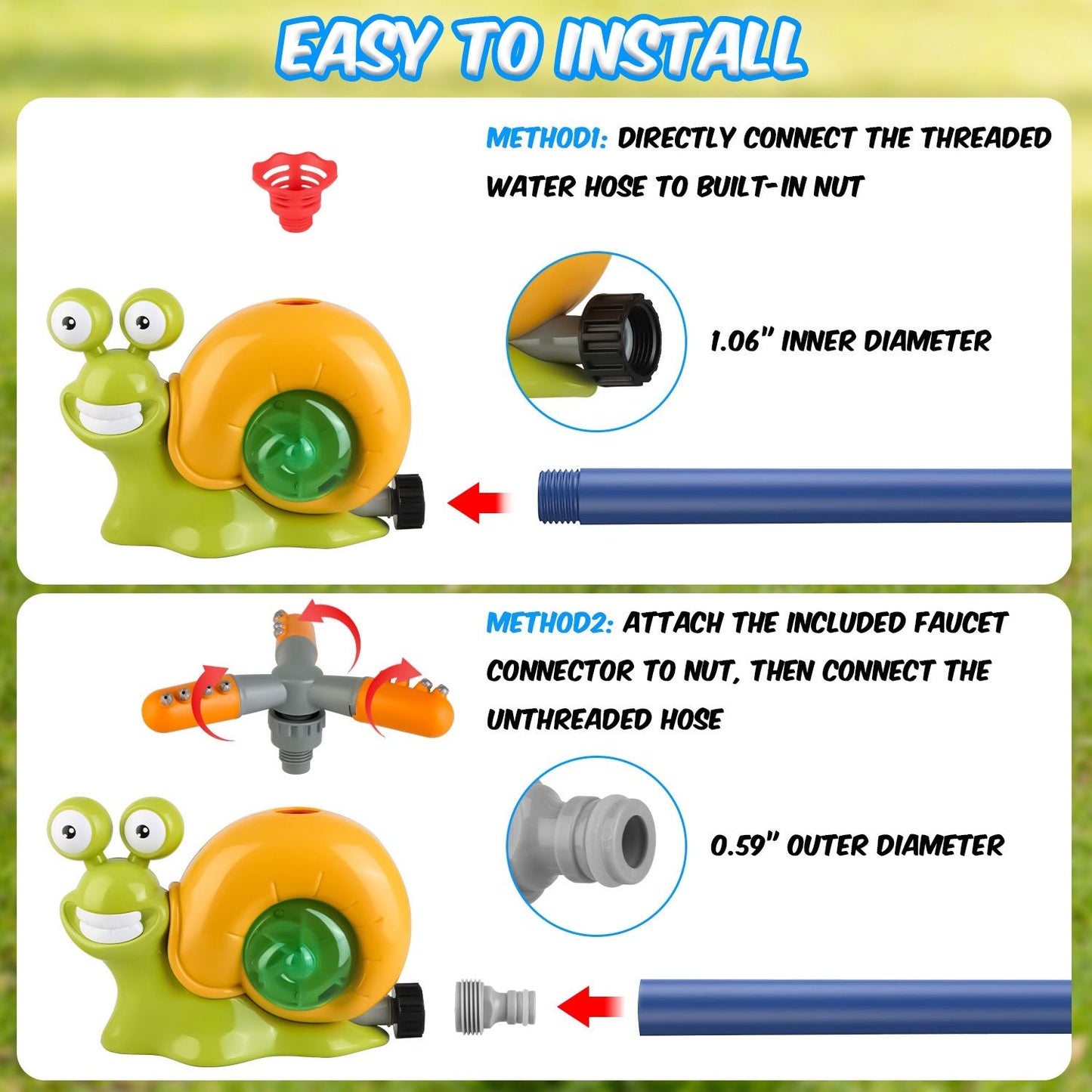 2 In 1 Snail Water Sprinkler