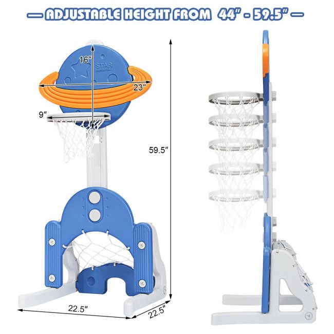 3 in 1 Kids Basketball Hoop Set with Balls