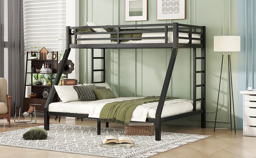 Metal Twin XL over Queen Bunk Bed