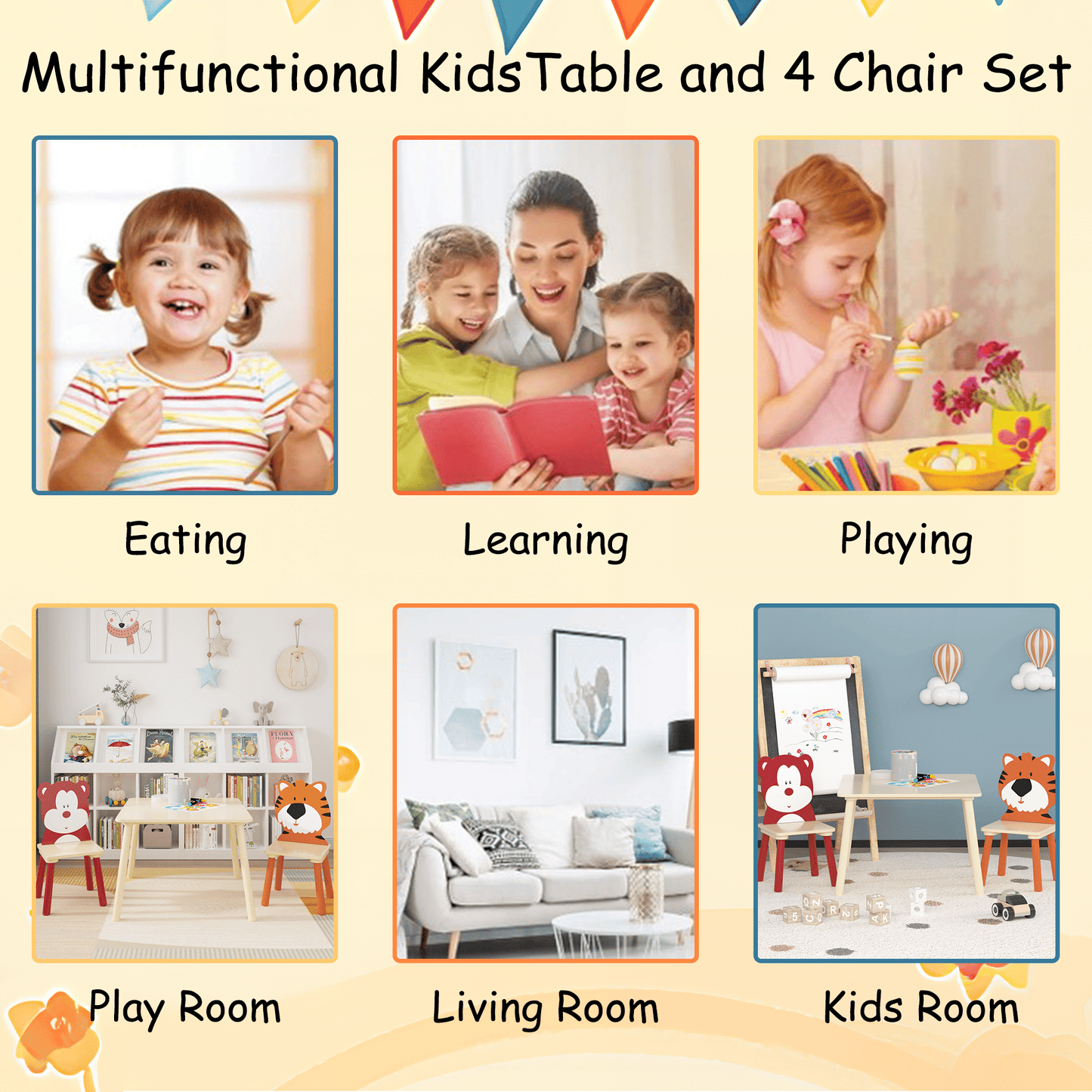 3 PC Table and Chair Set