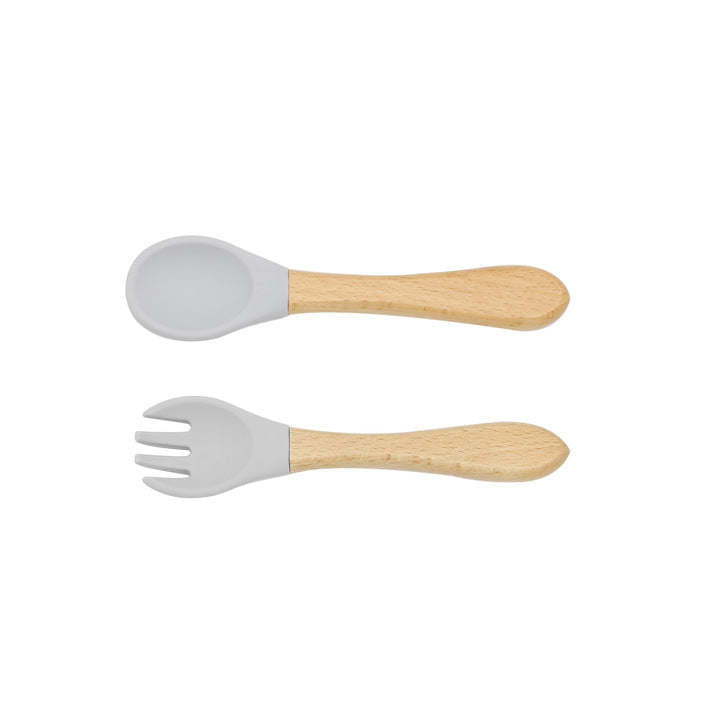 Silicone Wooden Handle Cutlery