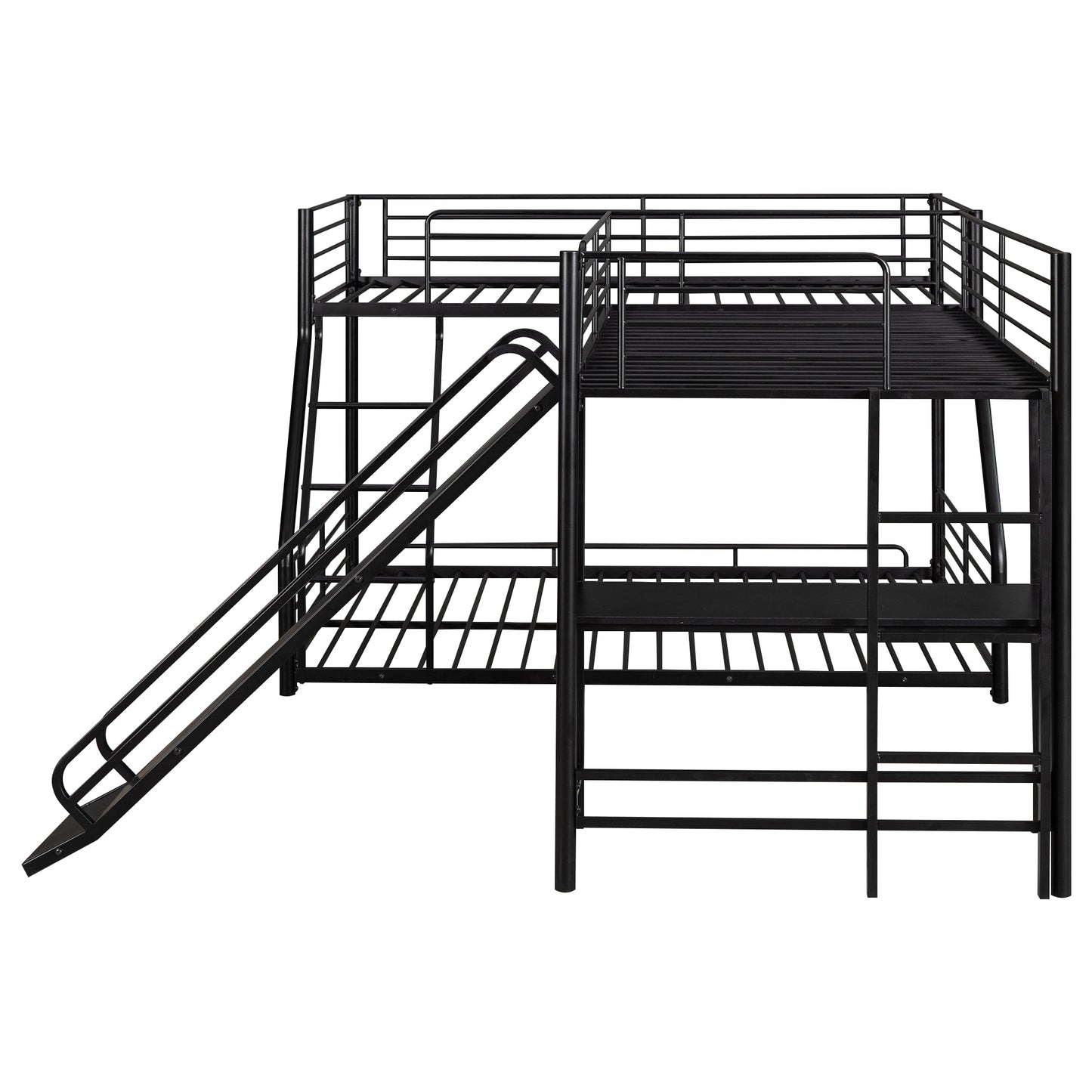 L-Shaped Twin over Full Bunk Bed