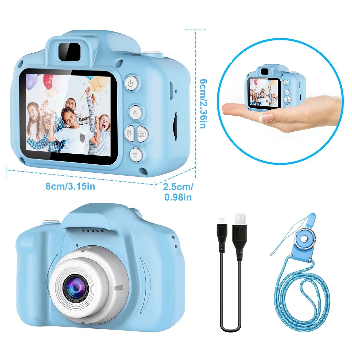 12MP 1080P FHD Digital Camera w/ 2.0' Screen