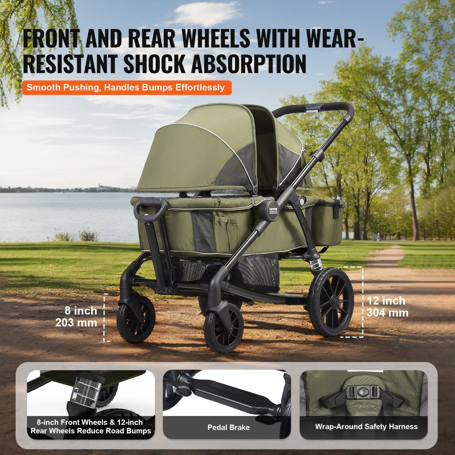 2-in-1 All-Terrain Collapsible Wagon